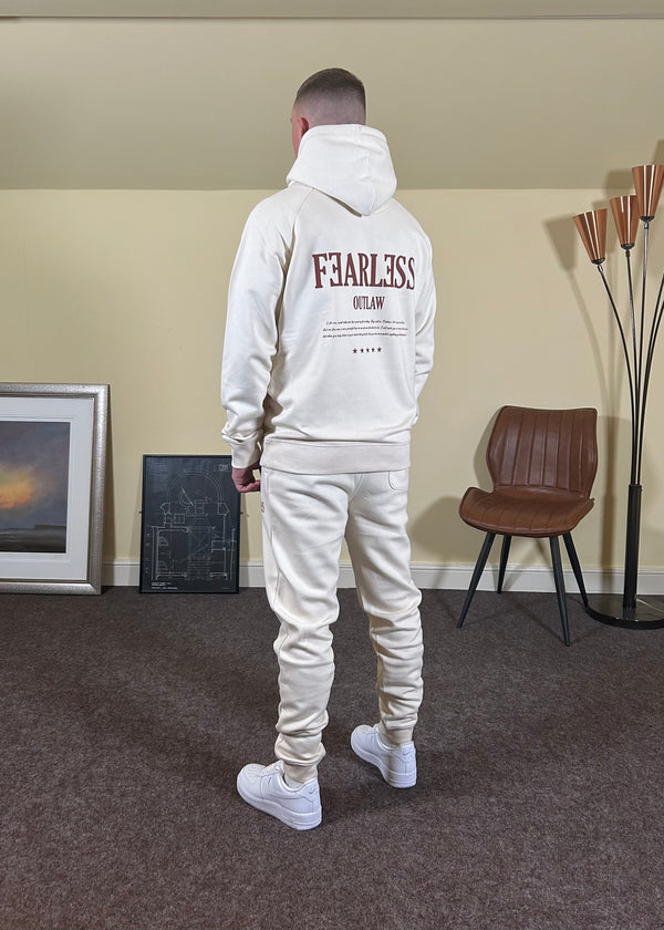 Fearless Outlaw Icon Hoodie Tracksuit - Natural Raw