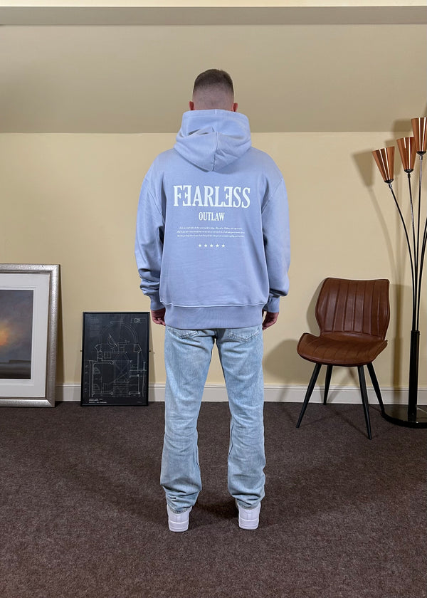 Fearless Outlaw Icon Oversized Hoodie - Powder Blue