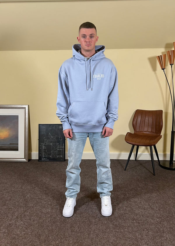 Fearless Outlaw Icon Oversized Hoodie - Powder Blue