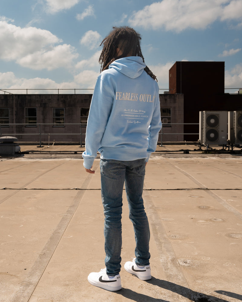 Fearless Outlaw Atley Luxe Hoodie - Sky Blue