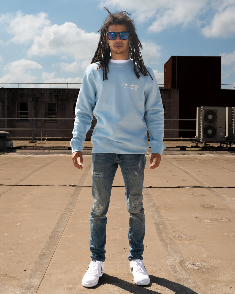 Fearless Outlaw Atley Luxe Sweater - Sky Blue