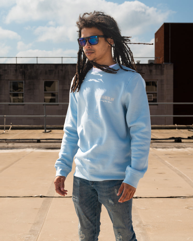 Fearless Outlaw Atley Luxe Sweater - Sky Blue