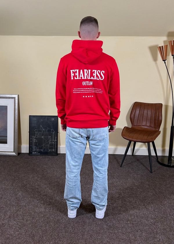 Fearless Outlaw Icon Hoodie - Red