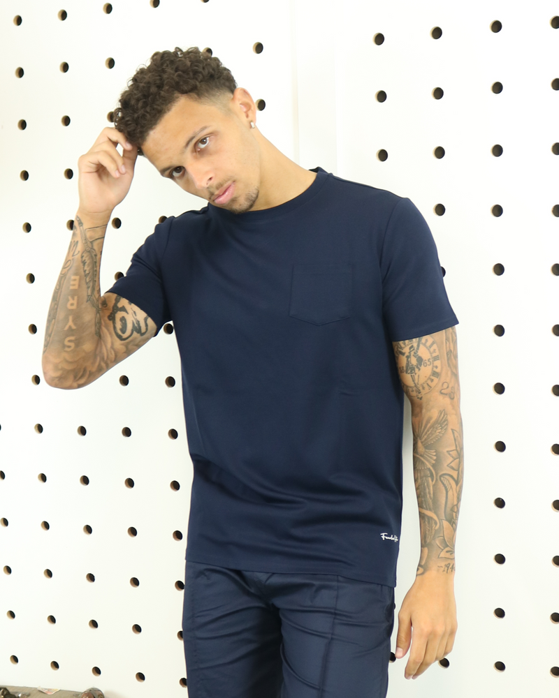 Fearless Outlaw Refined Pocket T-Shirt - Navy