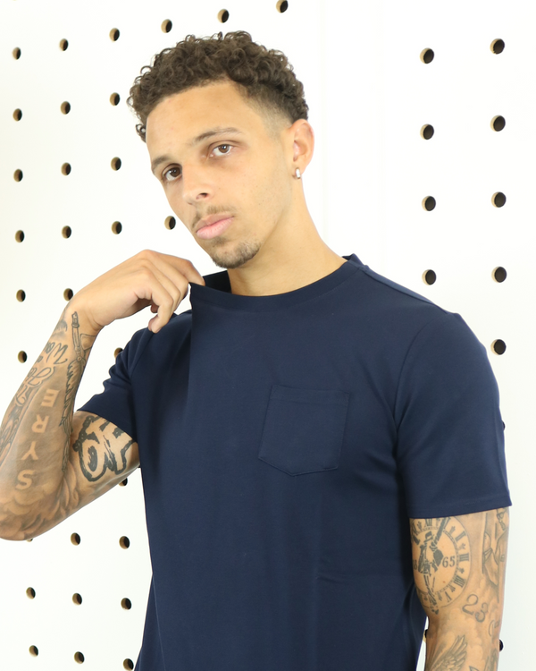 Fearless Outlaw Refined Pocket T-Shirt - Navy