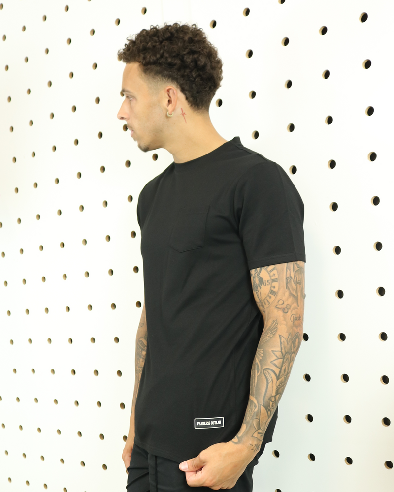 Fearless Outlaw Refined Pocket T-Shirt - Black