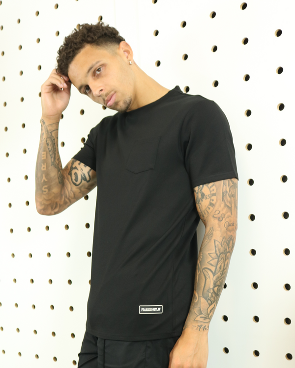 Fearless Outlaw Refined Pocket T-Shirt - Black