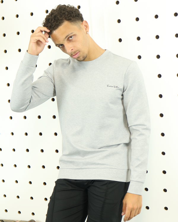 Fearless Outlaw Refined Crew Sweater - Grey