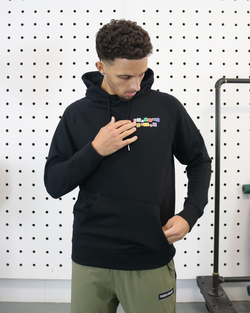 Fearless Outlaw Ransom Note Hoodie - Black