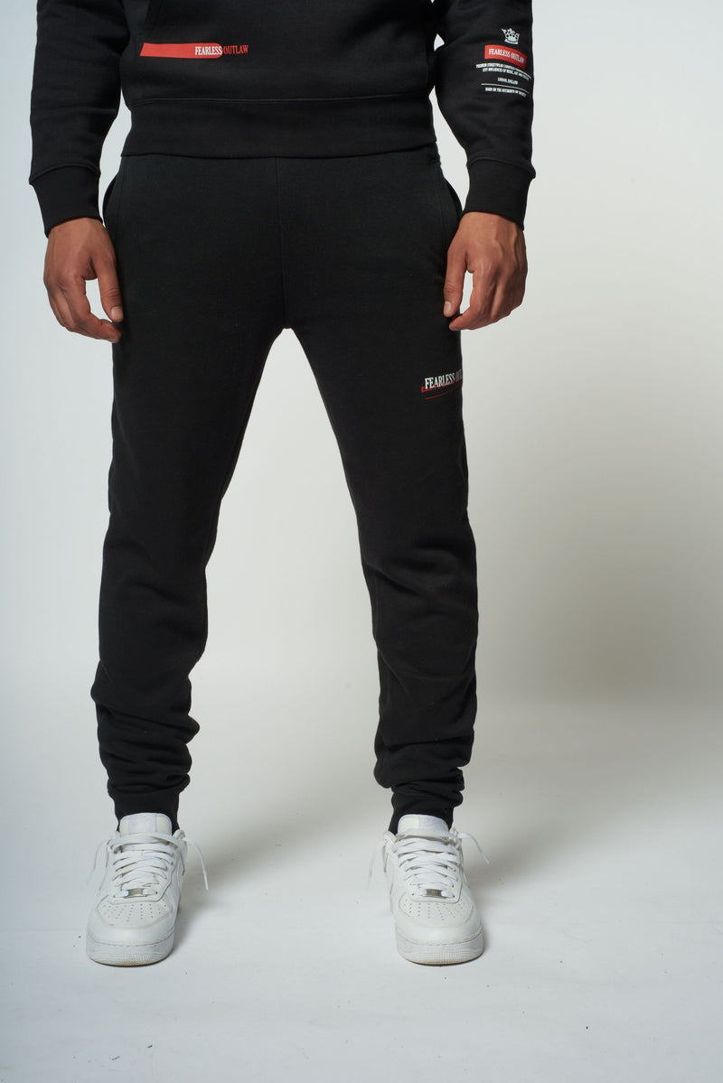 Fearless Outlaw Graffiti Sweatpants - Black/Red