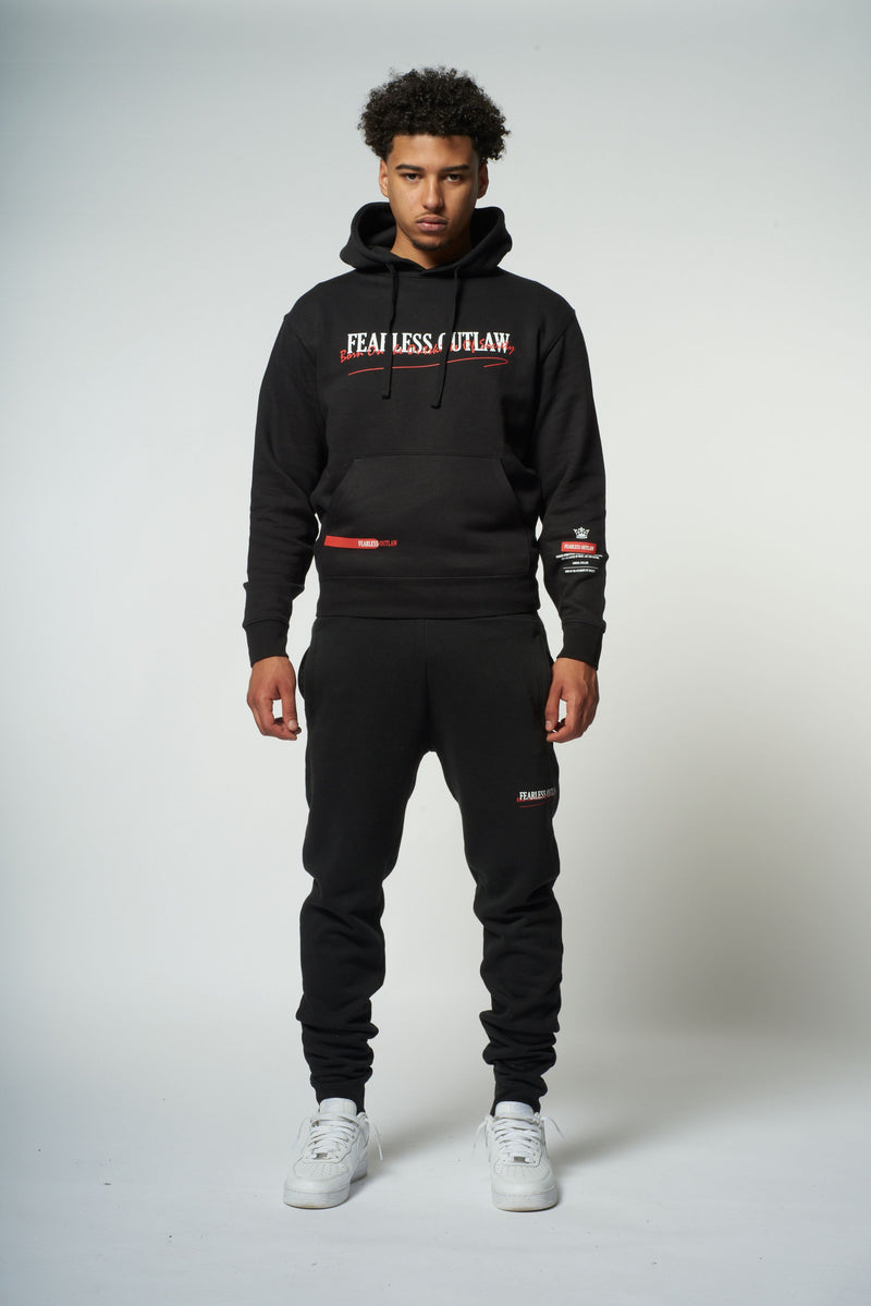 Fearless Outlaw Graffiti Sweatpants - Black/Red